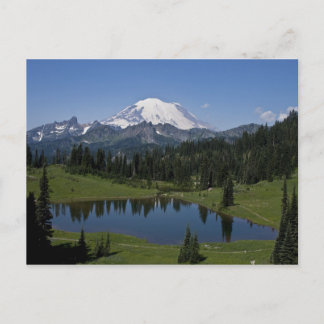 Cartão Postal Cartão-postal do Mt. Rainier e Lago Tipsoo