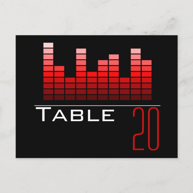 Cartão Postal Cartão-postal do Número da Tabela do Analisador de (Frente)