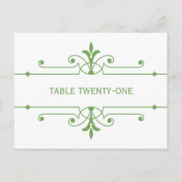 Cartão-postal do Número de Tabela Ornamental do Ri