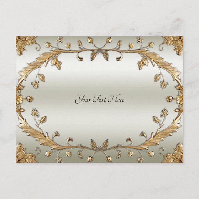Cartão Postal Cartão-postal do Ornamentado ouro (Frente)