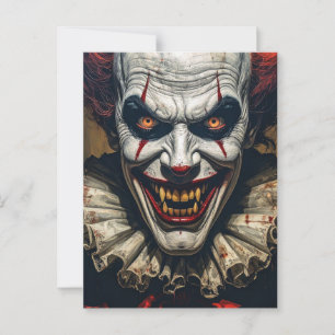 Cartão Postal Cartão-postal do Palhaço Feliz Halloween Vampiro