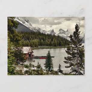 Cartão Postal Cartão-postal do Parque Natural de Maligne Lake Bo