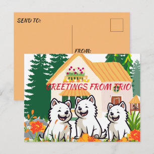 Cartão Postal Cartão-postal do Partido dos Cachorros Feliz