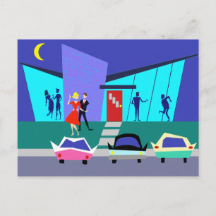 Cartão Postal Cartão-postal do Partido Open House Retroativo