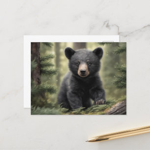 Cartão Postal Cartão-postal do Pequeno Urso Negro do North Woods