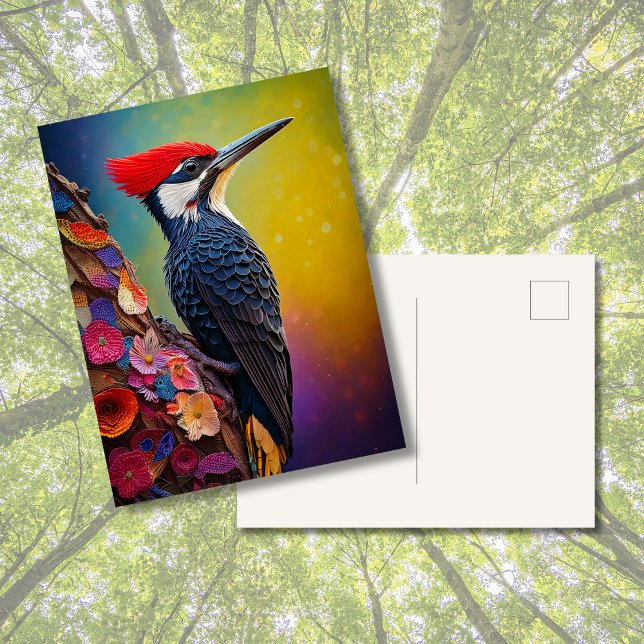 Cartão Postal Cartão-postal do Pica-Pau Pileado (Pileated Woodpecker Postcard)