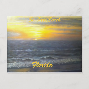 CARTÃO POSTAL "CARTÃO POSTAL DO PÔR DO SOL NA PRAIA DE ST. PETE
