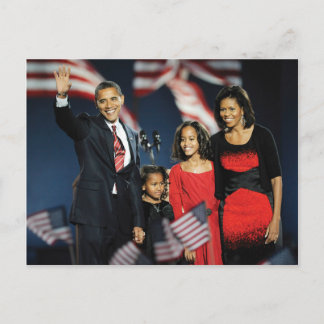 Cartão Postal Cartão-postal do Presidente Eleito Obama e Família