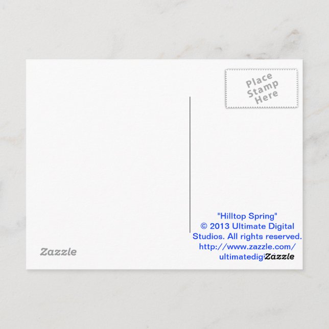 Cartão Postal Cartão-postal do Primavera de topo (Verso)