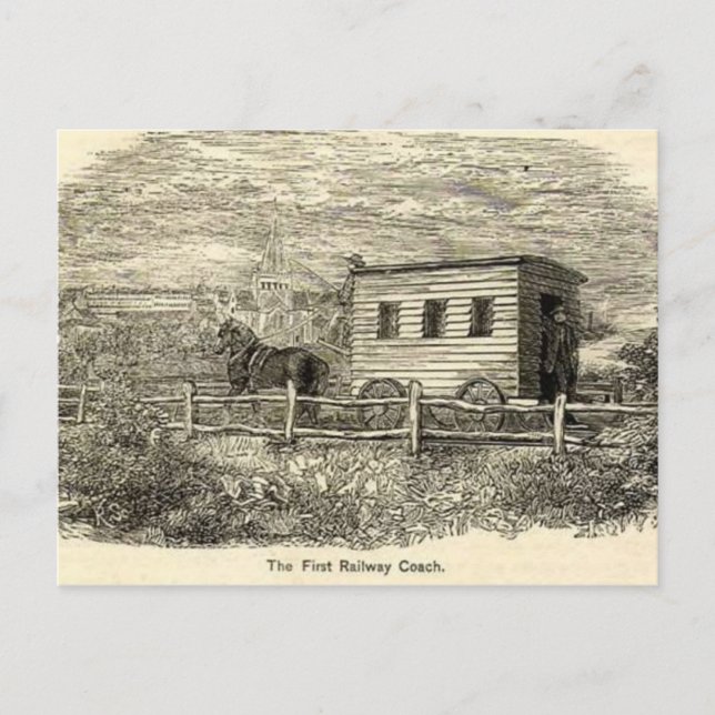 Cartão Postal Cartão-postal do primeiro treinador ferroviário (Frente)