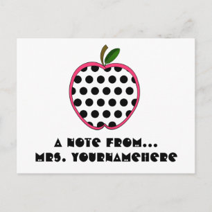 Cartão Postal Cartão-postal do professor - Apple Bolinhas