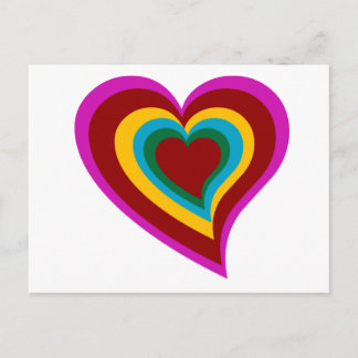 Cartão Postal Cartão-postal do Rainbow Heart