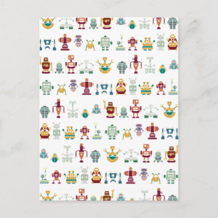 Cartão Postal Cartão-postal do robô retrô