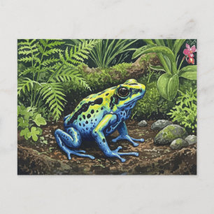 Cartão Postal Cartão-postal do Sapo Blue Poison Dart