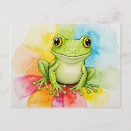 Cartão Postal Cartão-postal do Sapo Rainbow Bloom