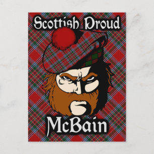 Cartão Postal Cartão-postal do Scottish Clan McBain MacBain Tart