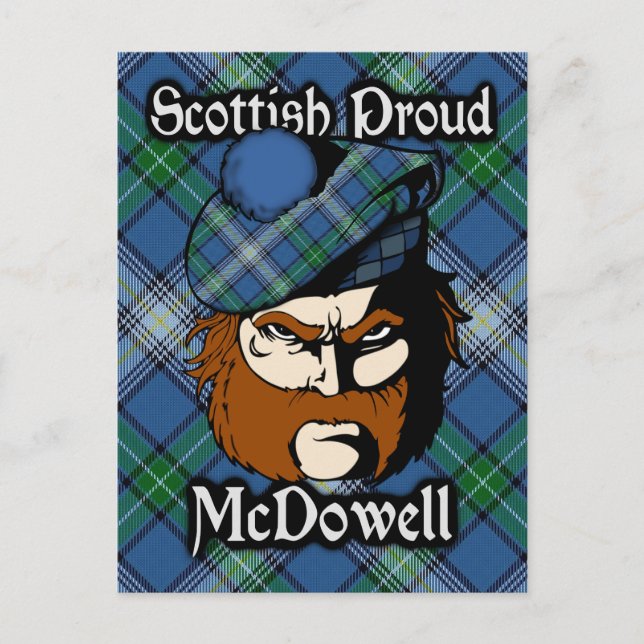 Cartão Postal Cartão-postal do Scottish Clan McDowell Tartan (Frente)