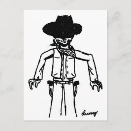 Cartão Postal Cartão-postal do Sketch Cowboy