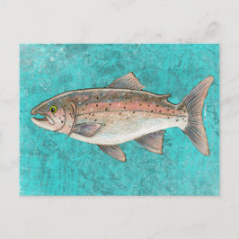 Cartão Postal Cartão-postal do Sketch Salmon