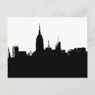 Cartão Postal Cartão-postal do Skyline Pop Art New York