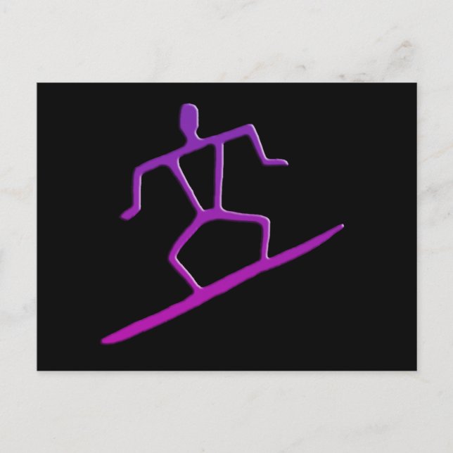 Cartão Postal Cartão-postal do surfista havaiano Petroglicph (Frente)