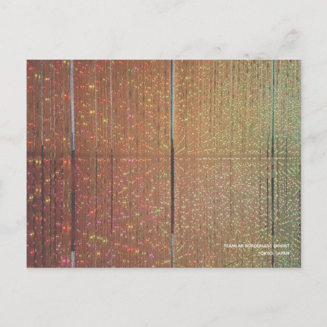 Cartão Postal Cartão-postal do TeamLAB Borderless (Frente)