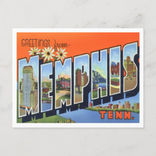 Cartão Postal Cartão-postal do Tennessee Vintage Big Letters