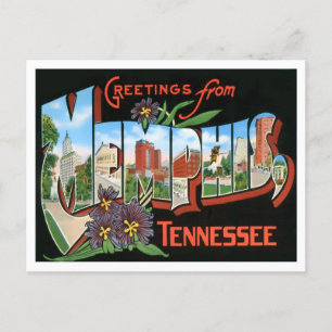 Cartão Postal Cartão-postal do Tennessee Vintage Big Letters