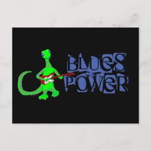 Cartão Postal Cartão-postal do tocador de guitarra Blues Power L