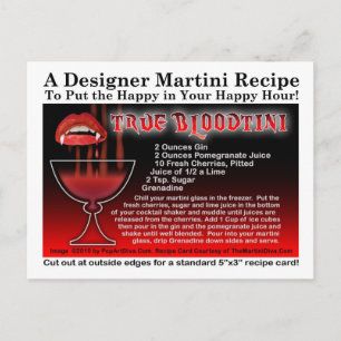 Cartão Postal Cartão-postal do True Bloodtini Halloween Martini