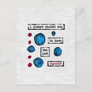 Cartão Postal Cartão-postal do último Cupcake