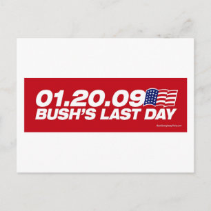 Cartão Postal Cartão-postal do último dia de Bush