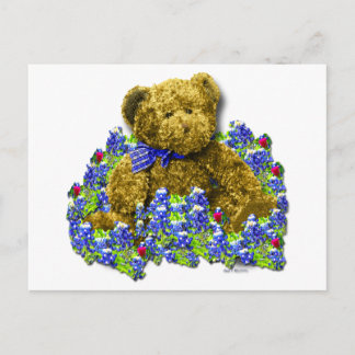 Cartão Postal Cartão-postal do Urso Bluebonnet