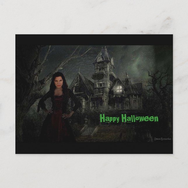 Cartão Postal Cartão-postal do Vamp Halloween (Frente)