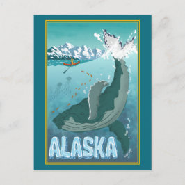 Cartão Postal Cartão-postal do Viagem do Vintage Alaskan
