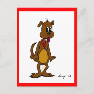 Cartão Postal Cartão-postal Doggy Toon