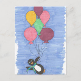 Cartão Postal Cartão-postal dos balões e artistas de pinguim
