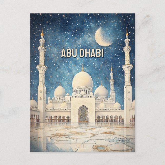 Cartão Postal Cartão-postal dos Emirados Árabes Unidos Abu Dhabi (Frente)