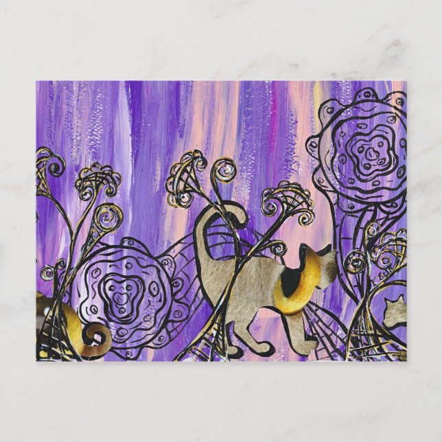 Cartão Postal Cartão-postal dos olhos dos gatos (Frente)