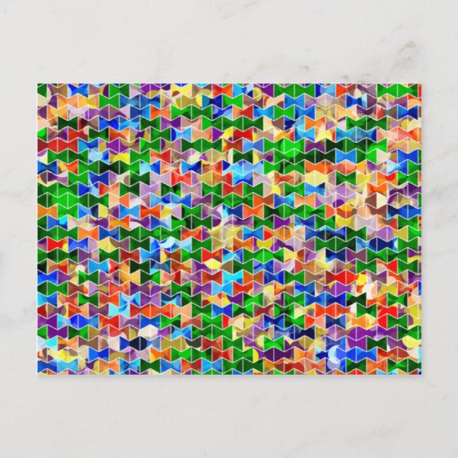 Cartão Postal Cartão-postal Dot do Bowties PiecIgual (Frente)