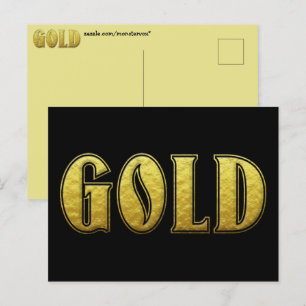 Cartão Postal Cartão-postal Dourado