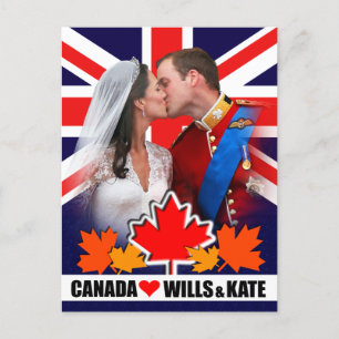 Cartão Postal Cartão-postal Duke & Duquesa de Cambridge Canada