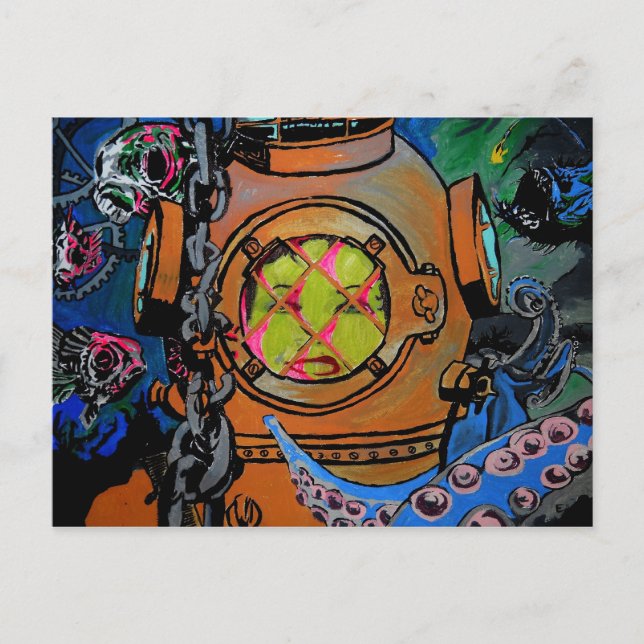 Cartão Postal Cartão-postal "Duro para o Aquanaut" (Frente)