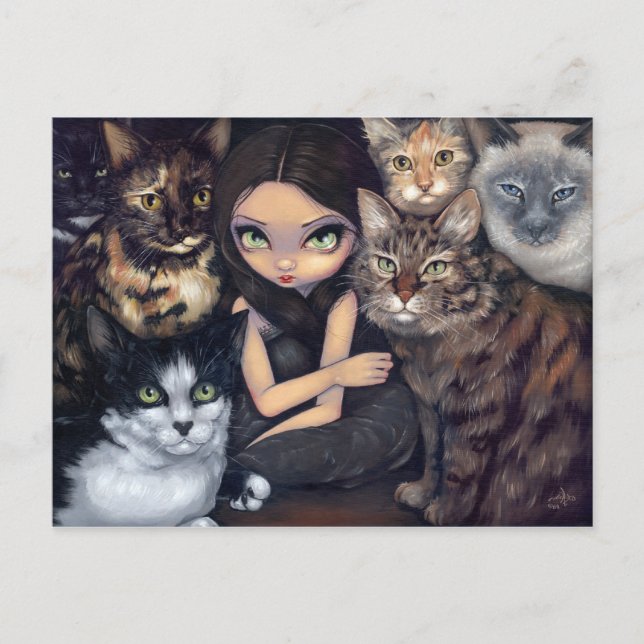 Cartão Postal Cartão-postal "É tudo sobre os gatos" (Frente)