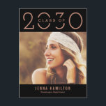 Cartão Postal Cartão-postal EDITÁVEL de Graduação de COR de Ano<br><div class="desc">Anúncio/convite de graduação moderna e na moda de Designs Berry Sweet. Visite nossa sala de exibição de design em www.berryberrysweet.com para designs de papelaria e presentes personalizados!</div>