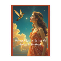 Cartão-postal - Ela se apaixonou pela tarde