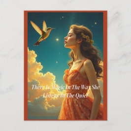 Cartão Postal Cartão-postal - Ela se apaixonou pela tarde