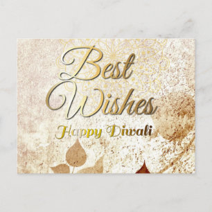 Cartão Postal Cartão-postal Elegante Diwali   Festival das Luzes