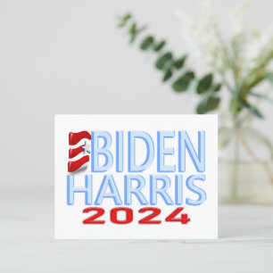 Cartão Postal Cartão-postal eleitoral Biden Harris 2024