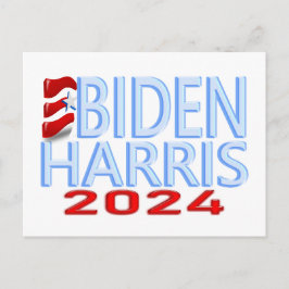 Cartão Postal Cartão-postal eleitoral Biden Harris 2024